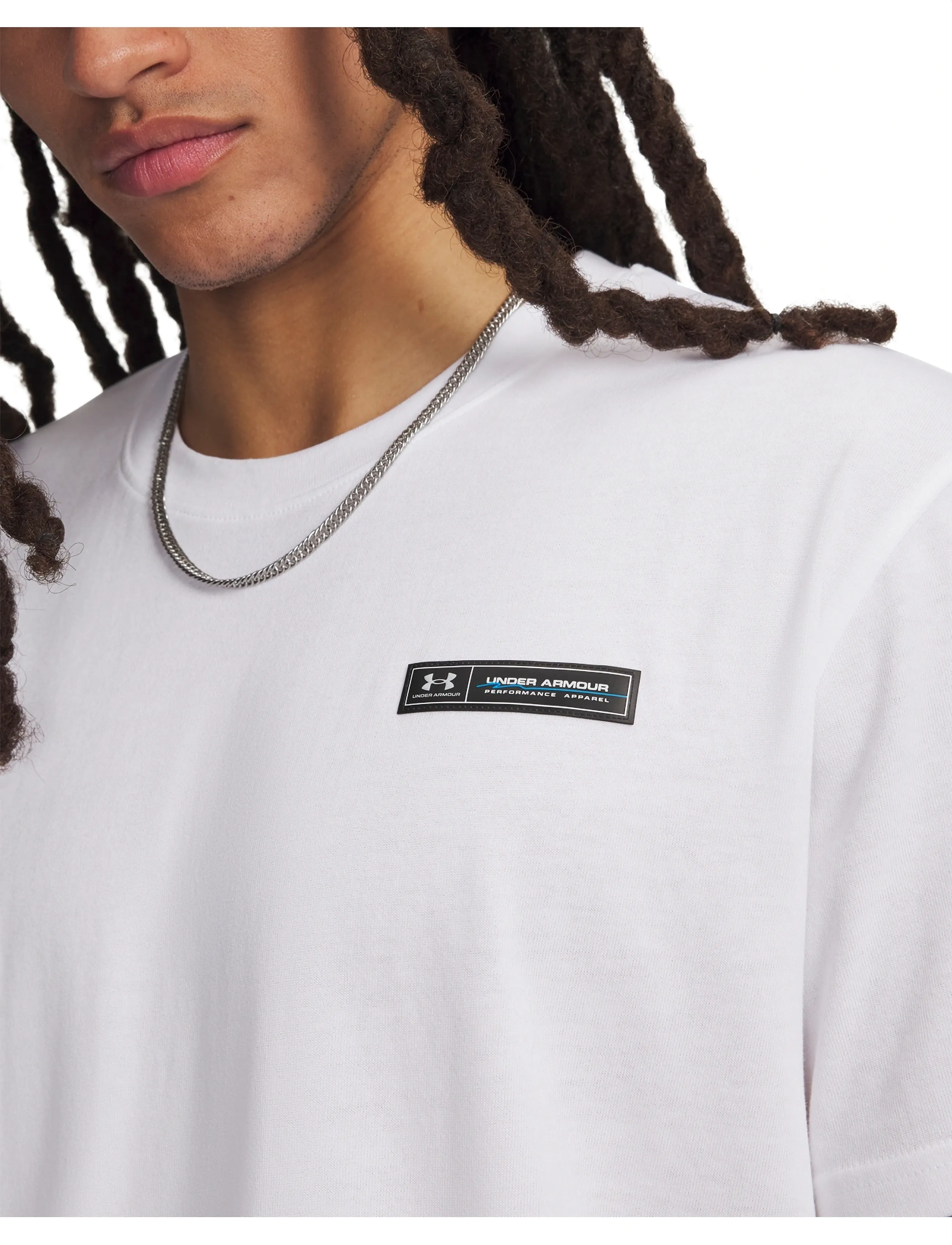 Under Armour - UA HW ARMOUR LABEL SS - t-särgid - white - 5
