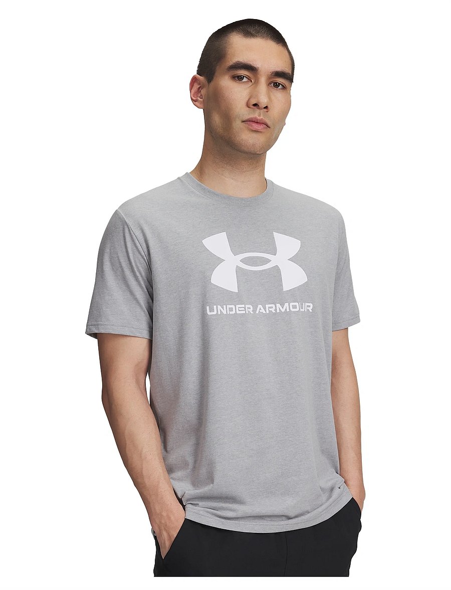 Under Armour - UA SPORTSTYLE LOGO UPDATE SS - t-särgid - steel light heather - 0