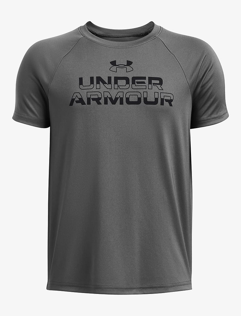 Under Armour - UA Tech Split Wordmark SS - spordisärgid - castlerock - 0