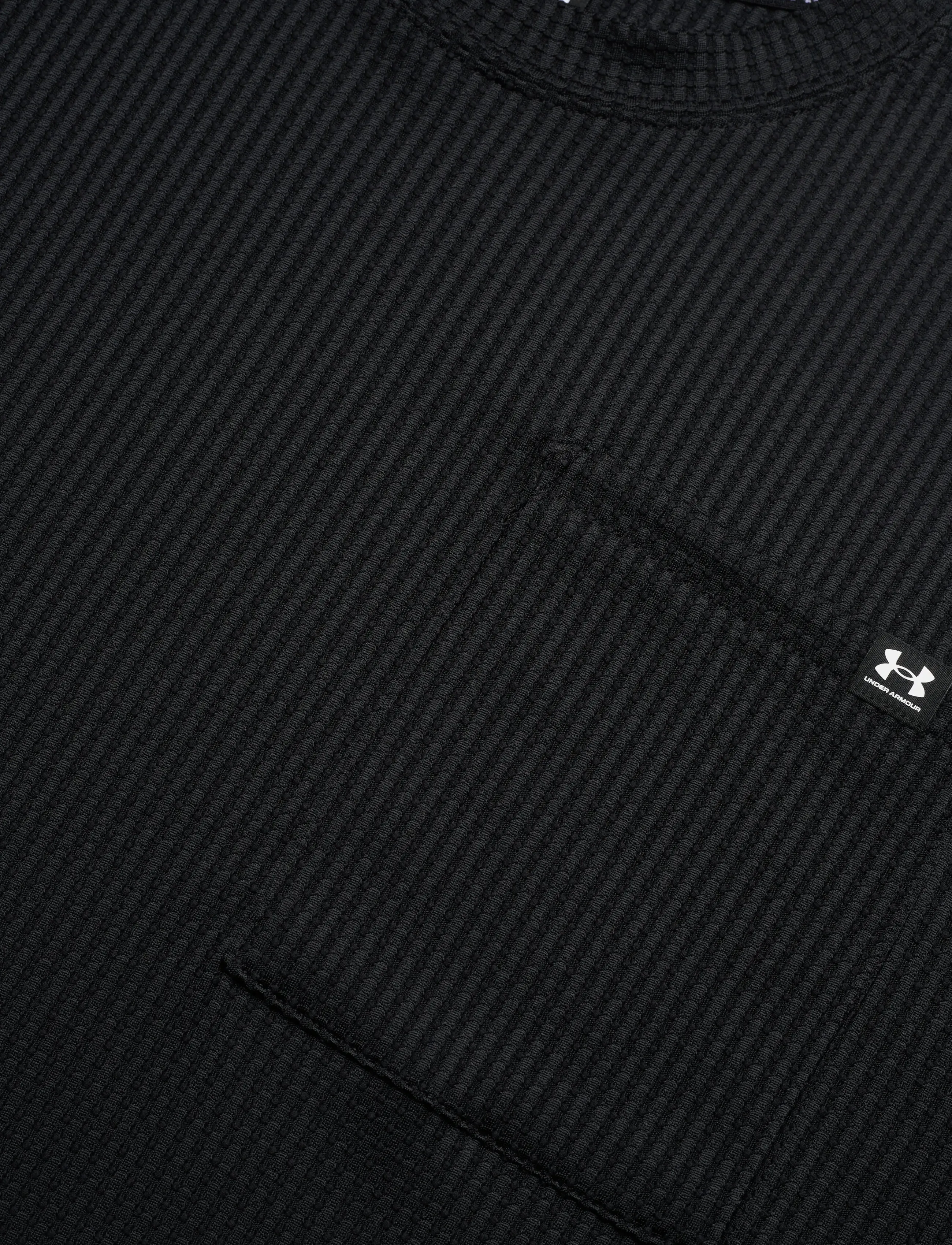 Under Armour - UA Rival Waffle Crew - t-shirts - black - 4