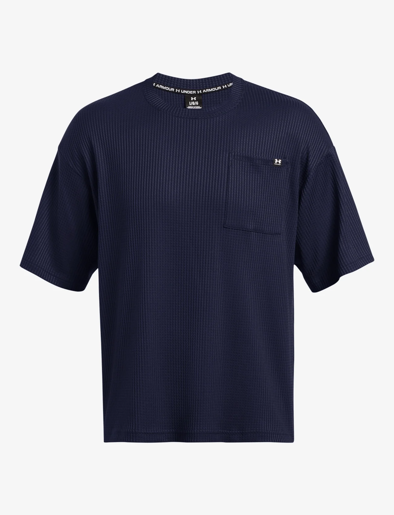 Under Armour - UA Rival Waffle Crew - t-shirts - blue - 0