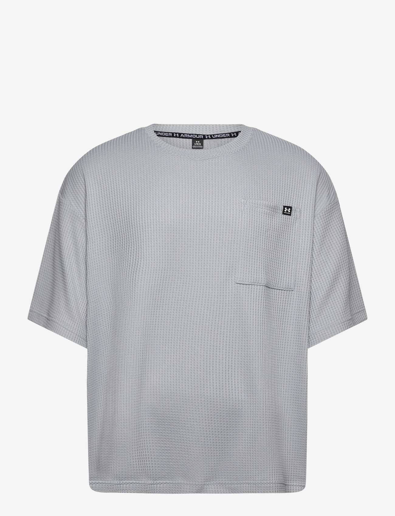 Under Armour - UA Rival Waffle Crew - t-shirts - mod gray - 1