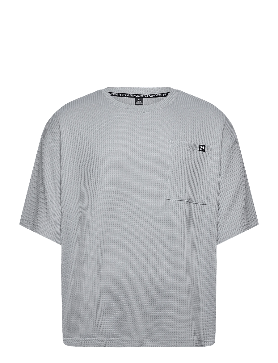 Under Armour - UA Rival Waffle Crew - t-shirts - mod gray - 1