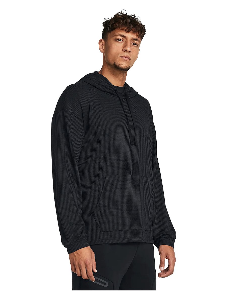 Under Armour - UA Rival Waffle Hoodie - yläosat - black - 0