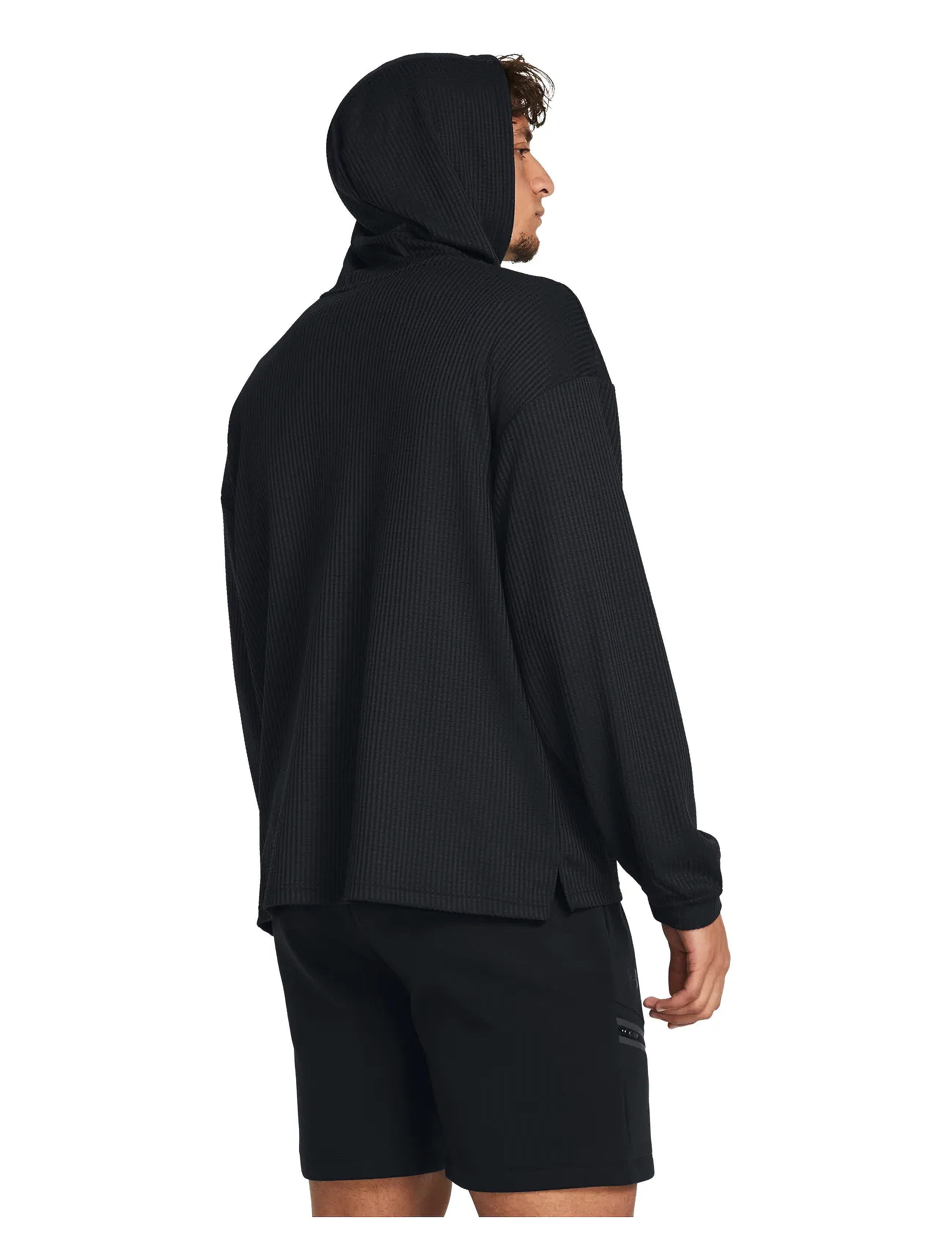 Under Armour - UA Rival Waffle Hoodie - yläosat - black - 3