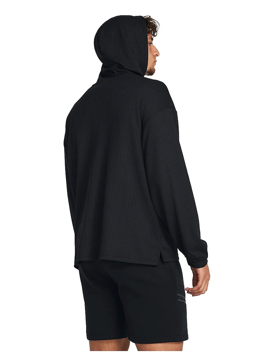 Under Armour - UA Rival Waffle Hoodie - yläosat - black - 3