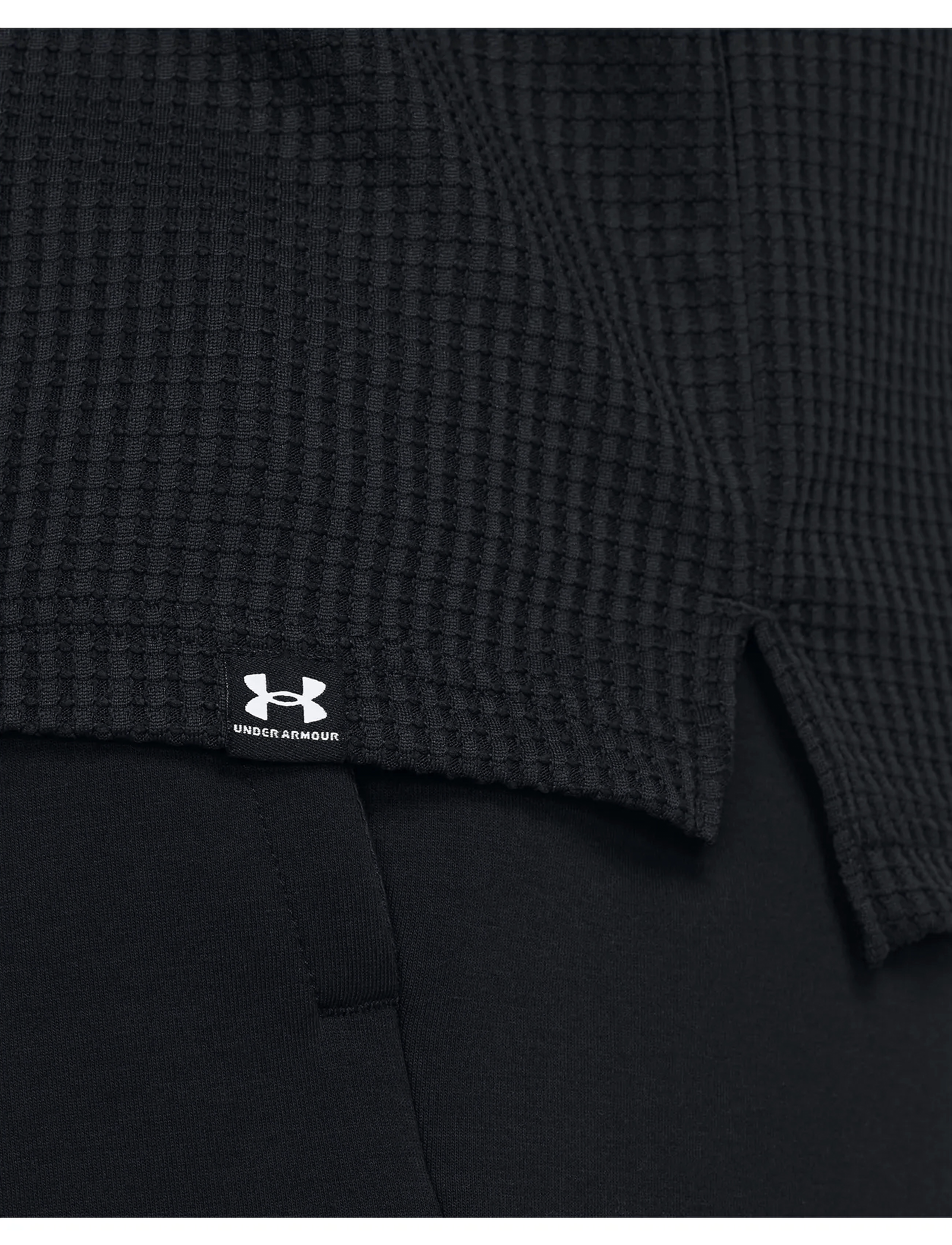 Under Armour - UA Rival Waffle Hoodie - yläosat - black - 4