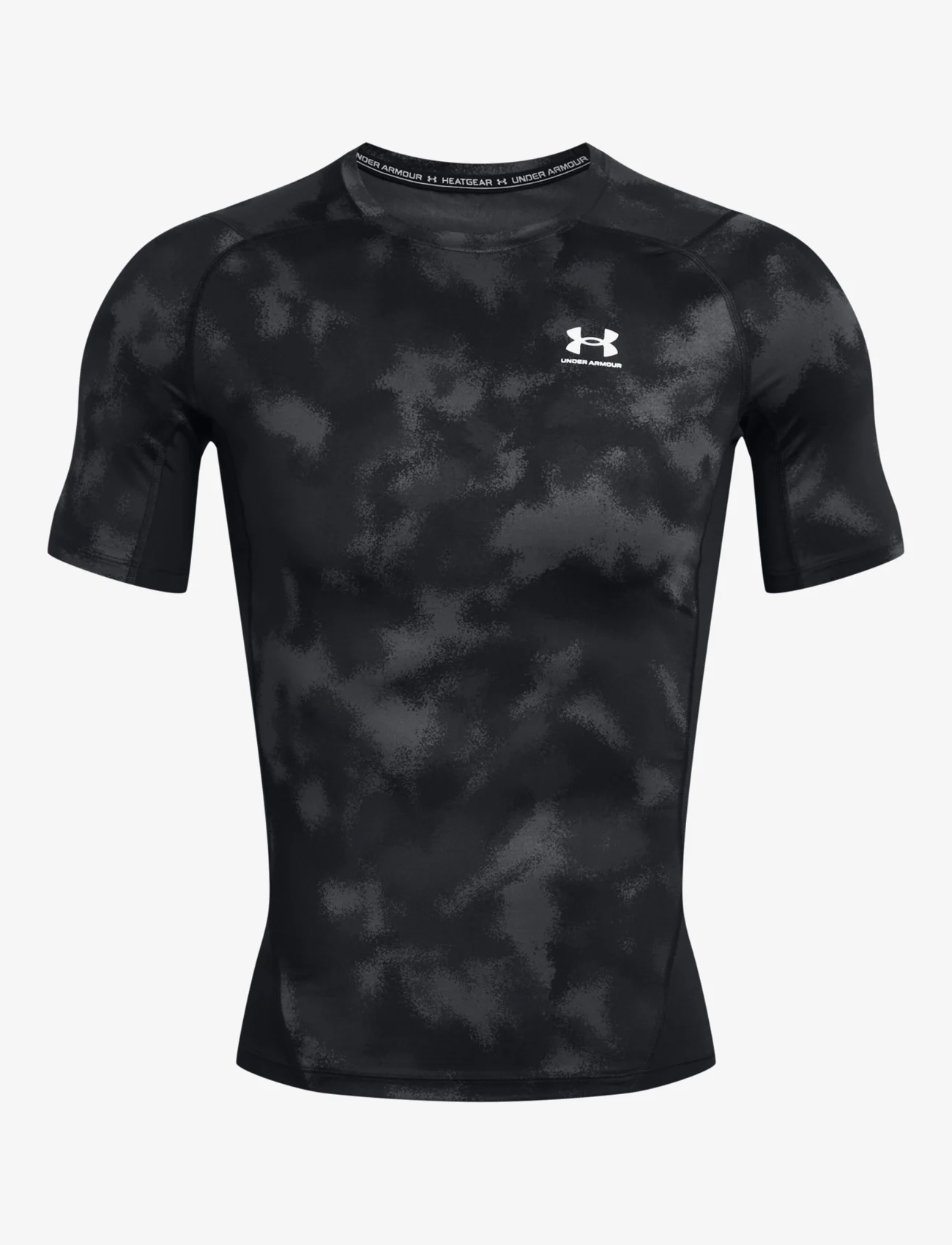 Under Armour - UA HG Armour Printed SS - tops & t-shirts - black - 0