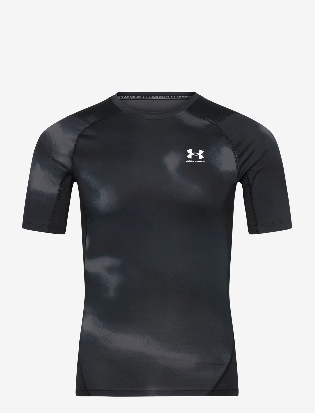 Under Armour - UA HG Armour Printed SS - t-shirts - black - 1