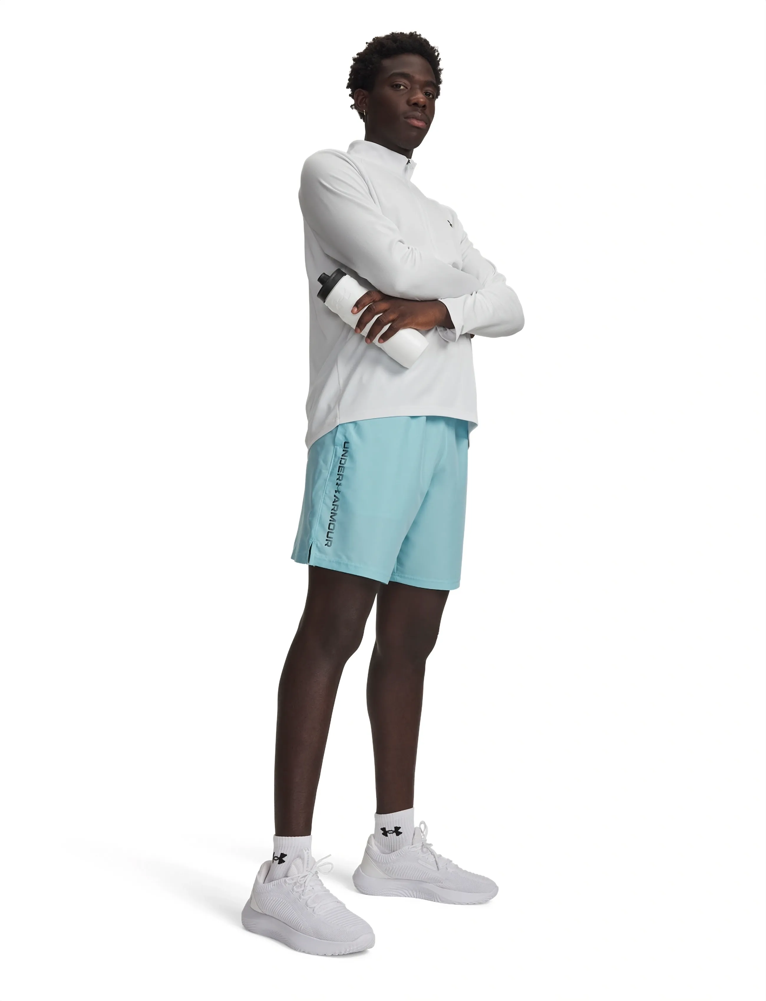 Under Armour - UA Tech Woven Wordmark Short - training shorts - blue haze - 5