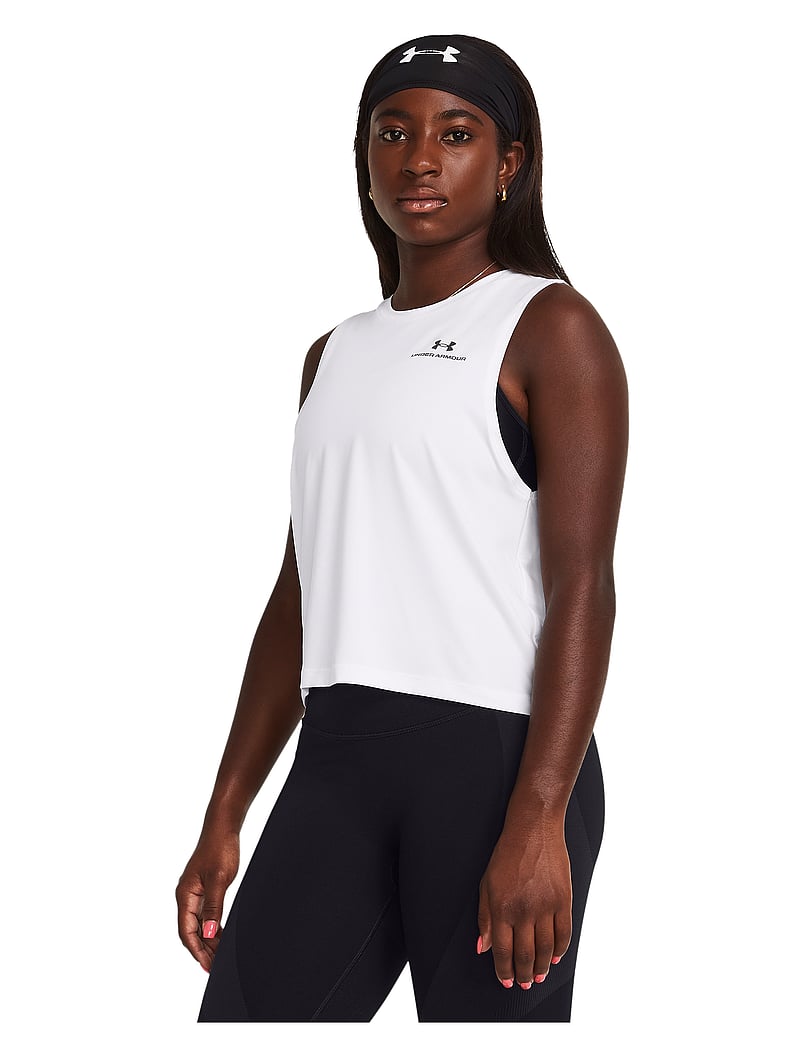 Under Armour - Vanish Energy Crop Tank - berankoviai marškinėliai - white - 0