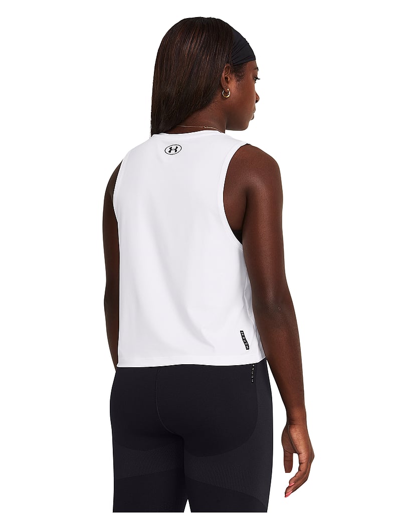 Under Armour - Vanish Energy Crop Tank - berankoviai marškinėliai - white - 3
