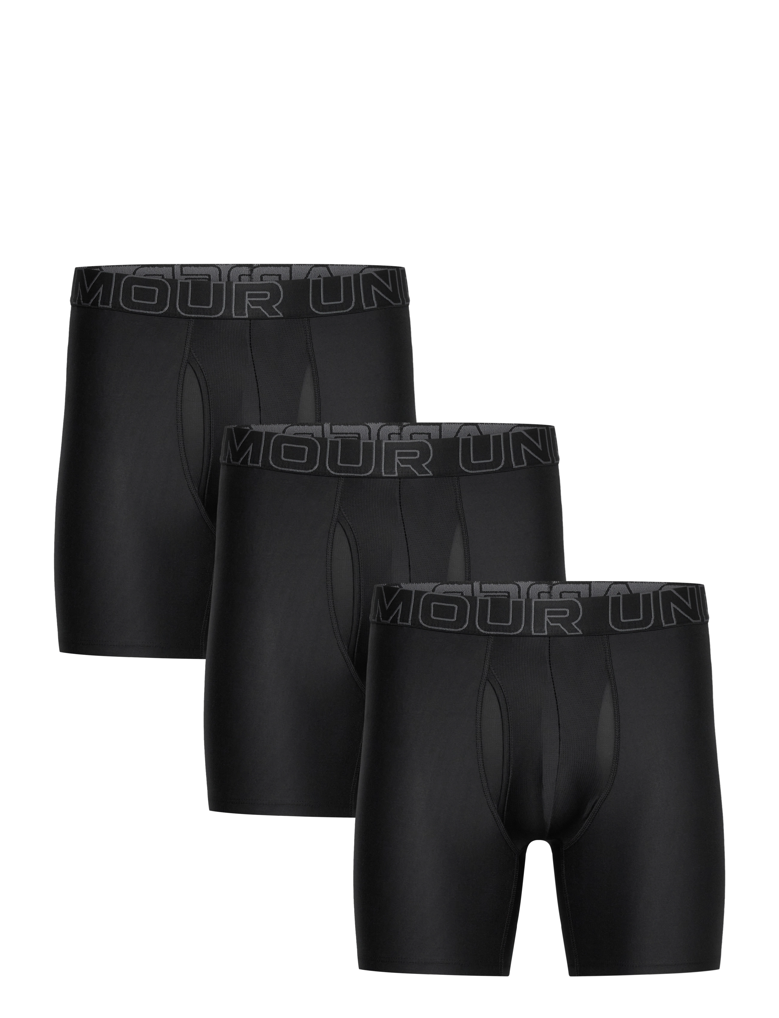 Under Armour Ua Performance Tech - Solid 6" 3Pk, 5XL, Black, Undertøj > Boksere, Herre