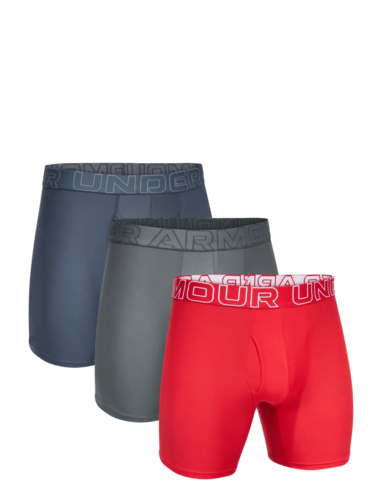 Under Armour - UA PERFORMANCE TECH - SOLID 6" 3pk - boxershorts - downpour gray - 3