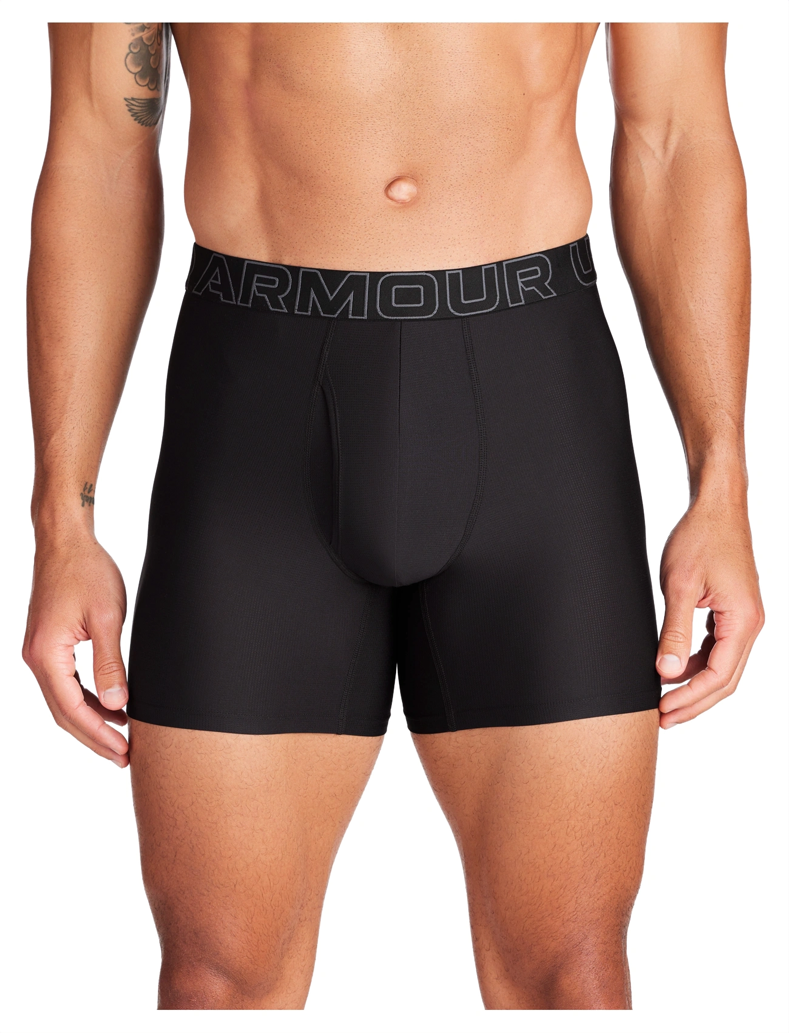 Under Armour UA PERFORMANCE TECH MESH -SOLID 6" 3pk - Enimmüüdud - BLACK / black