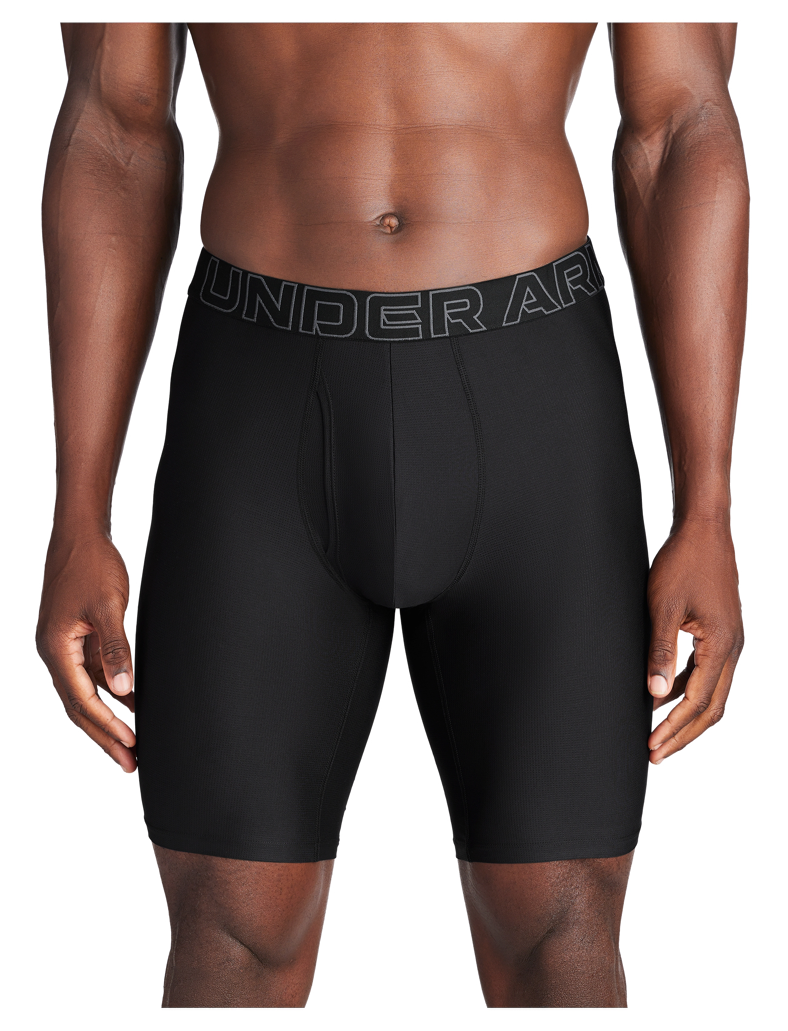 Under Armour UA PERFORMANCE TECH MESH -SOLID 9" 3pk - Aluspesu - BLACK / black