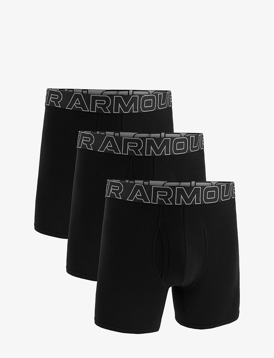 Under Armour - UA PERFORMANCE COTTON - SOLID 6" 3pk - boxers - black - 1
