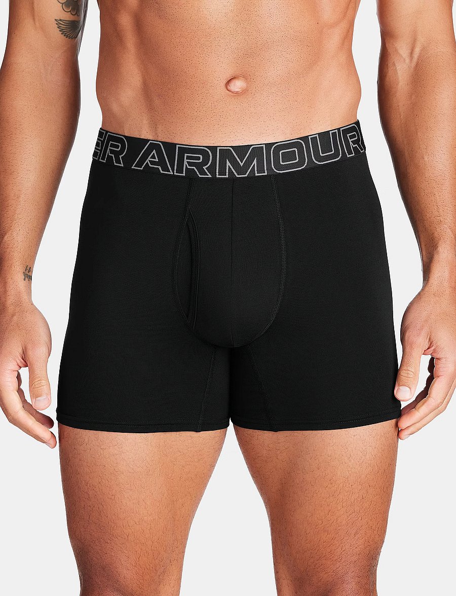 Under Armour - UA PERFORMANCE COTTON - SOLID 6" 3pk - boxers - black - 0