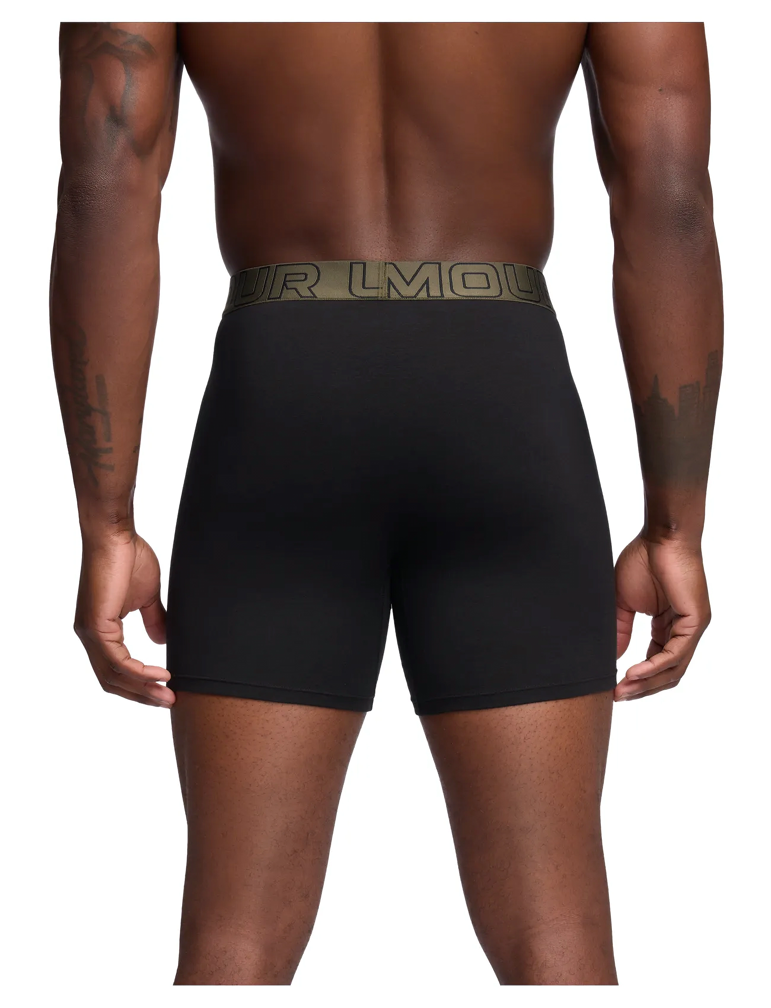 Under Armour - UA PERFORMANCE COTTON - SOLID 6" 3pk - boxershorts - black w/marine od - 2
