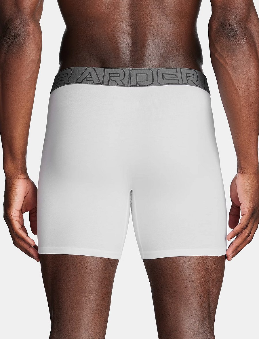 Under Armour - UA PERFORMANCE COTTON - SOLID 6" 3pk - boxers - white - 3