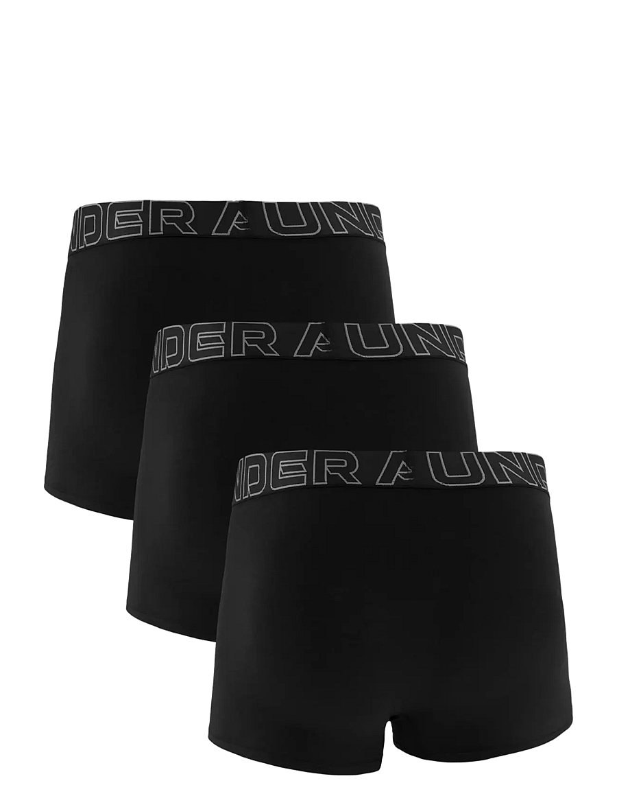 Under Armour - UA PERFORMANCE COTTON - SOLID 3" 3pk - boxerkalsonger - black - 2