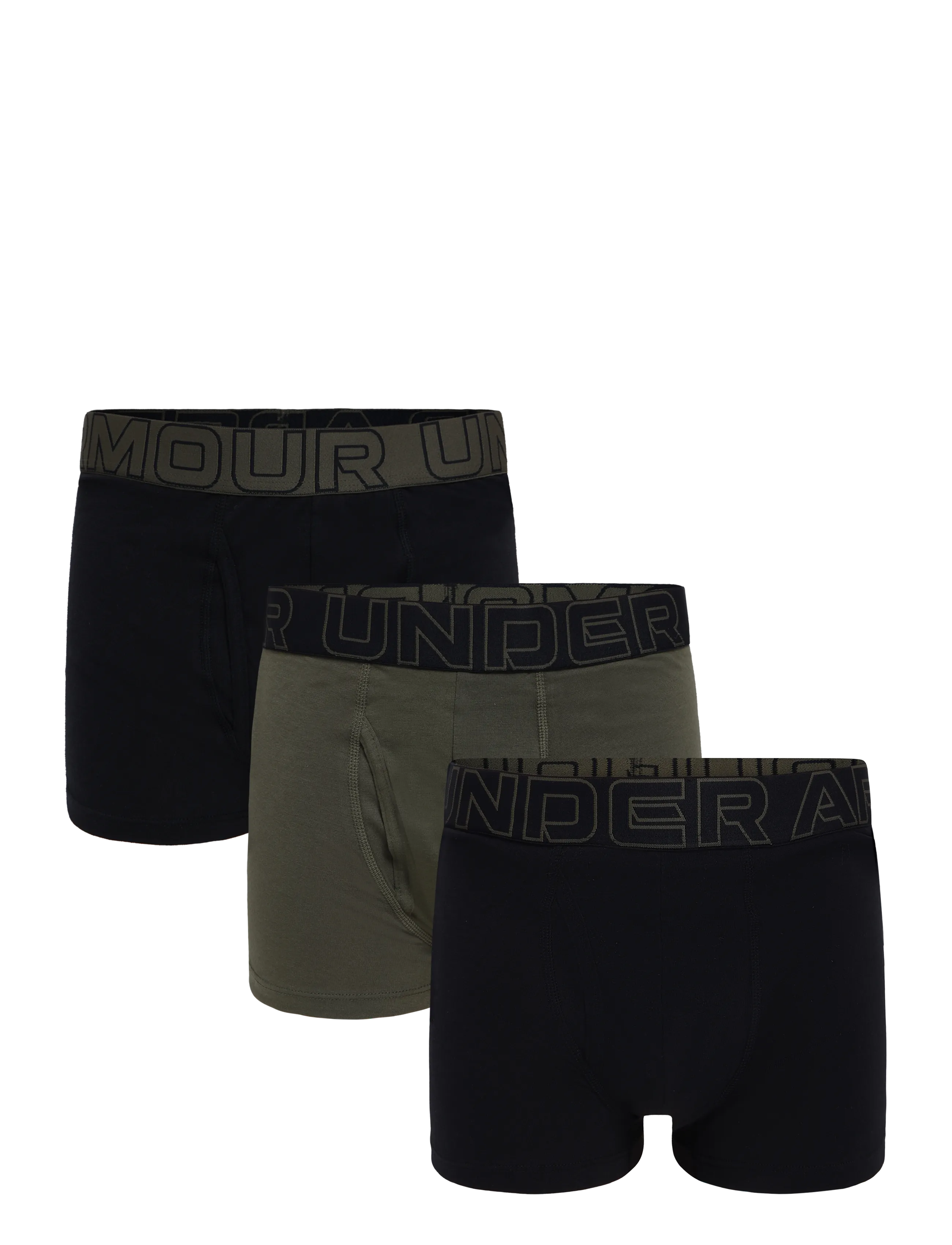 UNDER ARMOUR Ua Performance Baumwolle - Solid 3" 3Pk Schwarz - XL - Herren