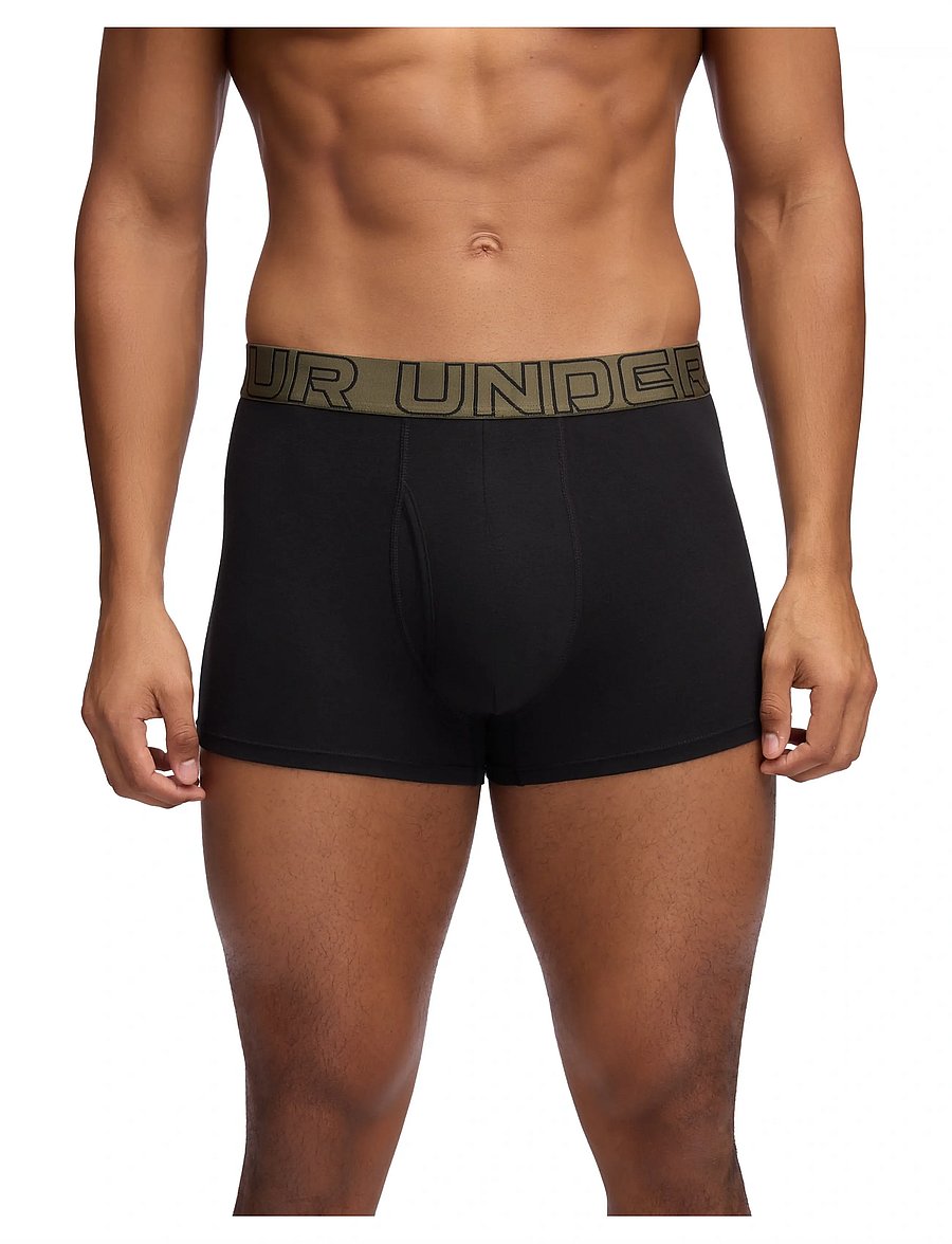 Under Armour - UA PERFORMANCE COTTON - SOLID 3" 3pk - boxerkalsonger - black - 0