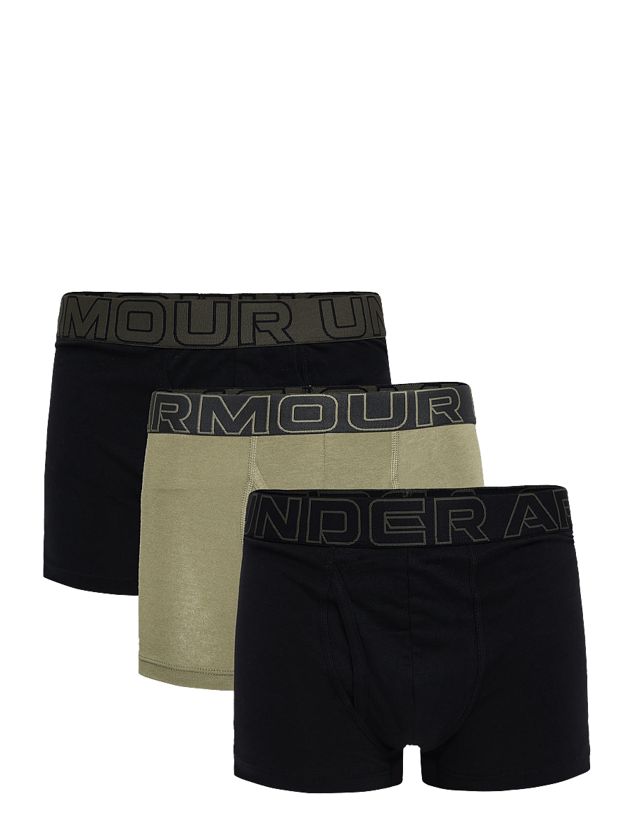 Under Armour - UA PERFORMANCE COTTON - SOLID 3" 3pk - boxershorts - black w/marine od - 0
