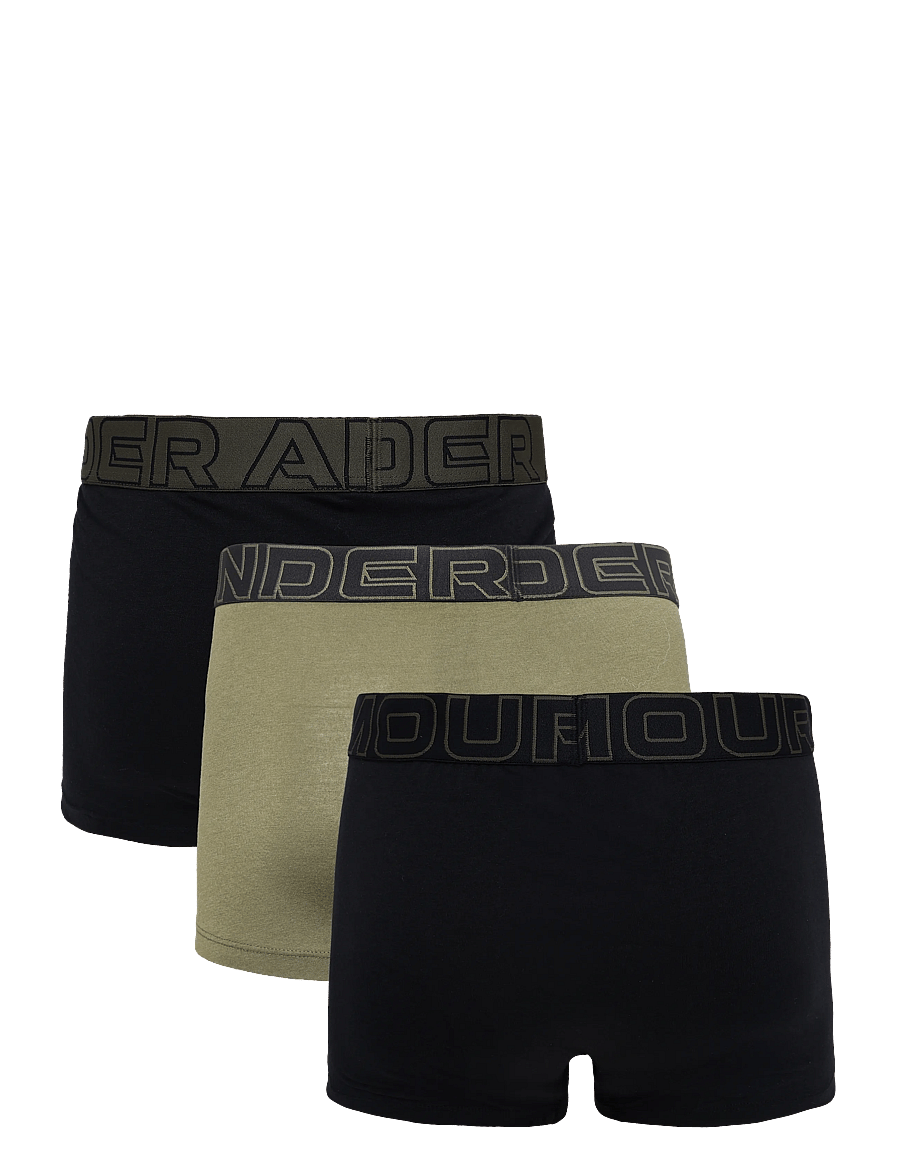 Under Armour - UA PERFORMANCE COTTON - SOLID 3" 3pk - boxershorts - black w/marine od - 1