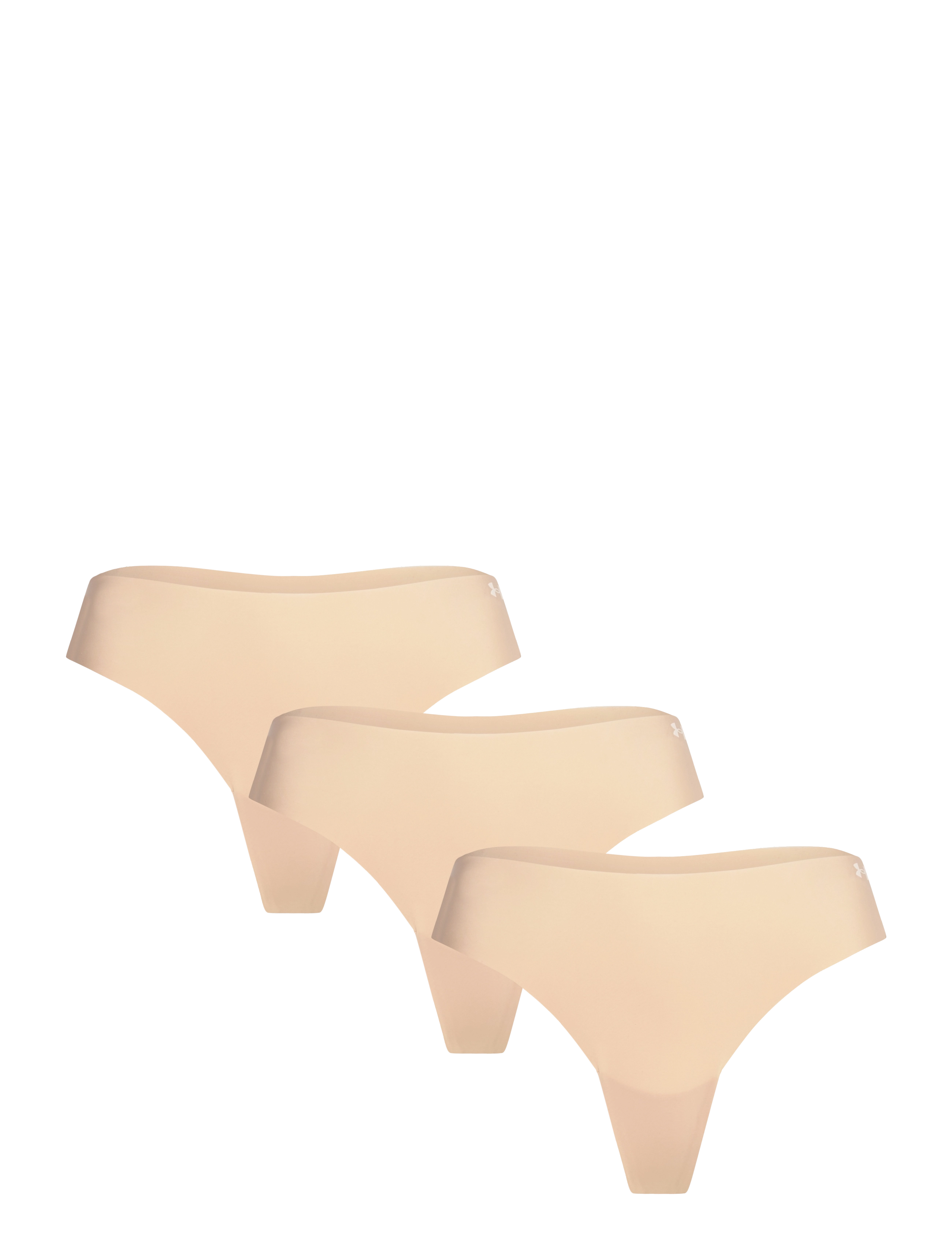 Under Armour UA PURE STRETCH NO SHOW THONG -SOLID 3pk - Under Armour - PURPLE / beige