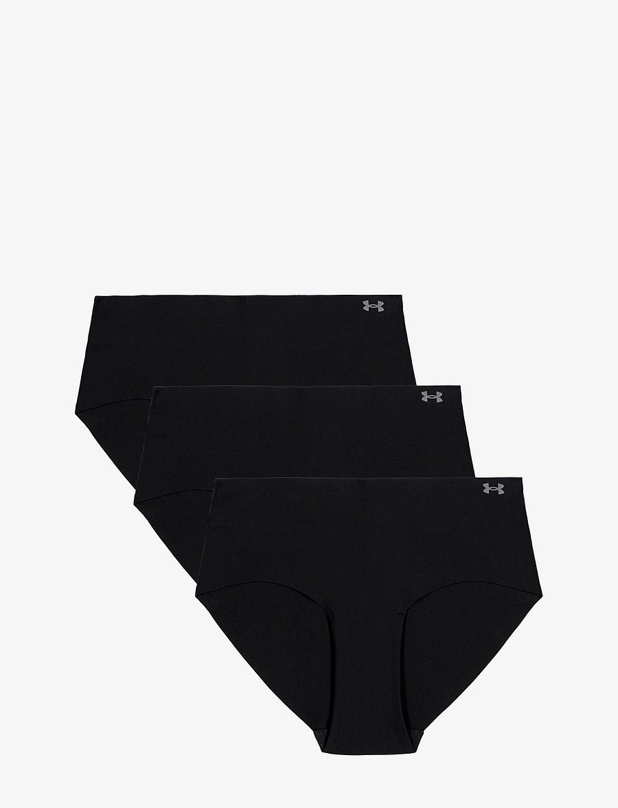 Under Armour - UA PURE STRETCH NO SHOW HIPSTER-SOLID 3pk - unterwäsche & socken - black - 1