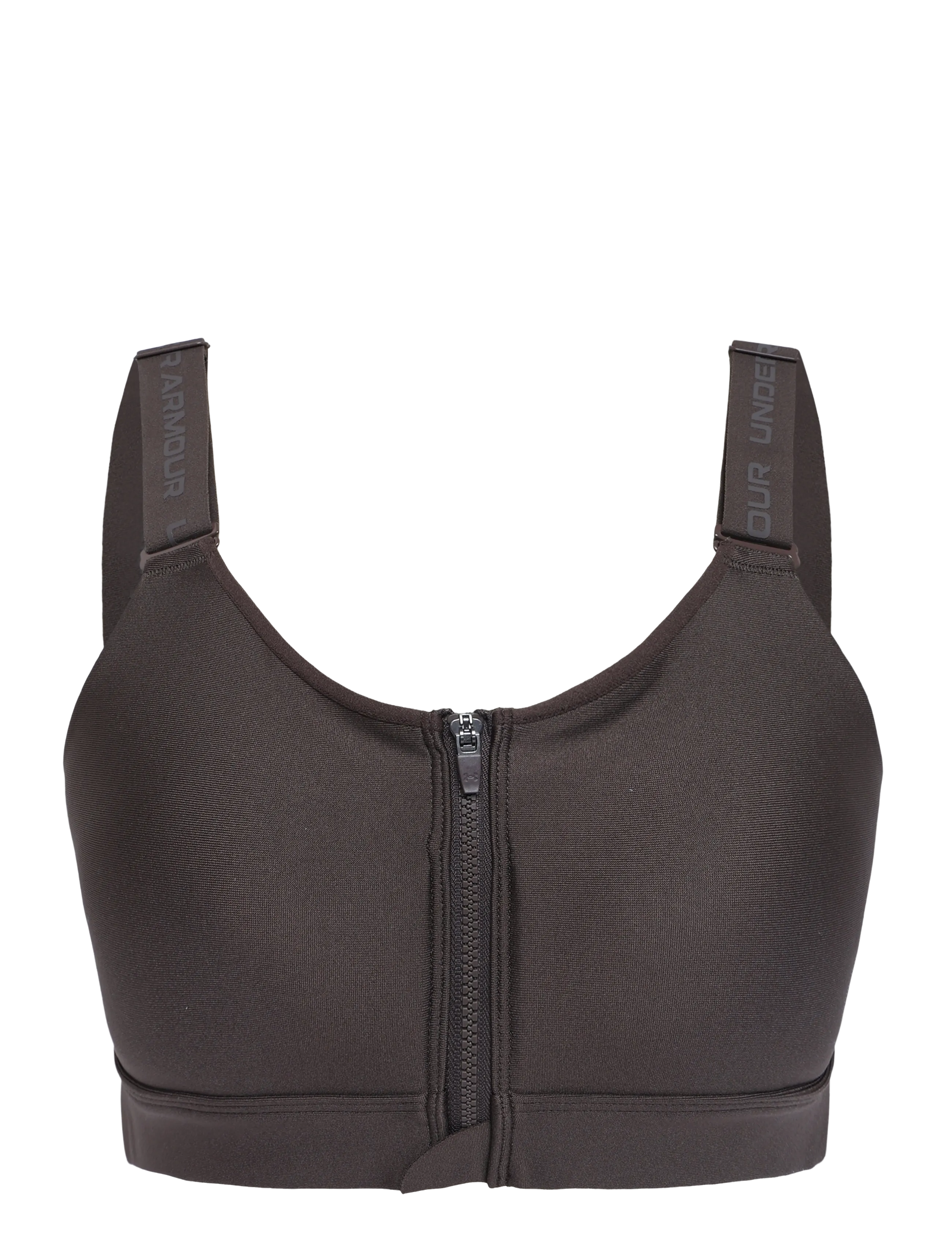 Under Armour UA Infinity High Zip 2.0 Bra - Rinnahoidjad - PEPPERCORN / grey