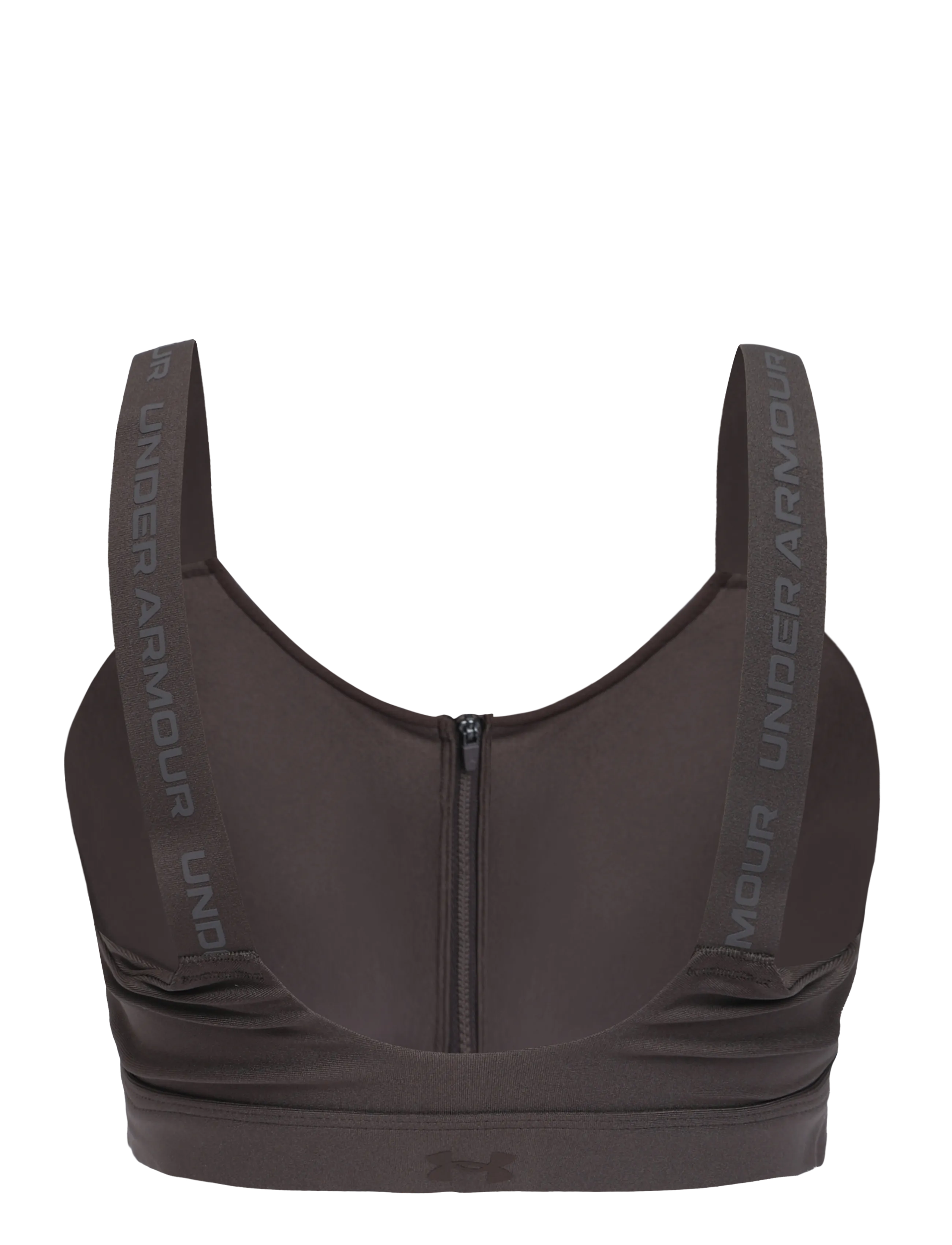 Under Armour - UA Infinity High Zip 2.0 Bra - spordi-rinnahoidjad - peppercorn - 2