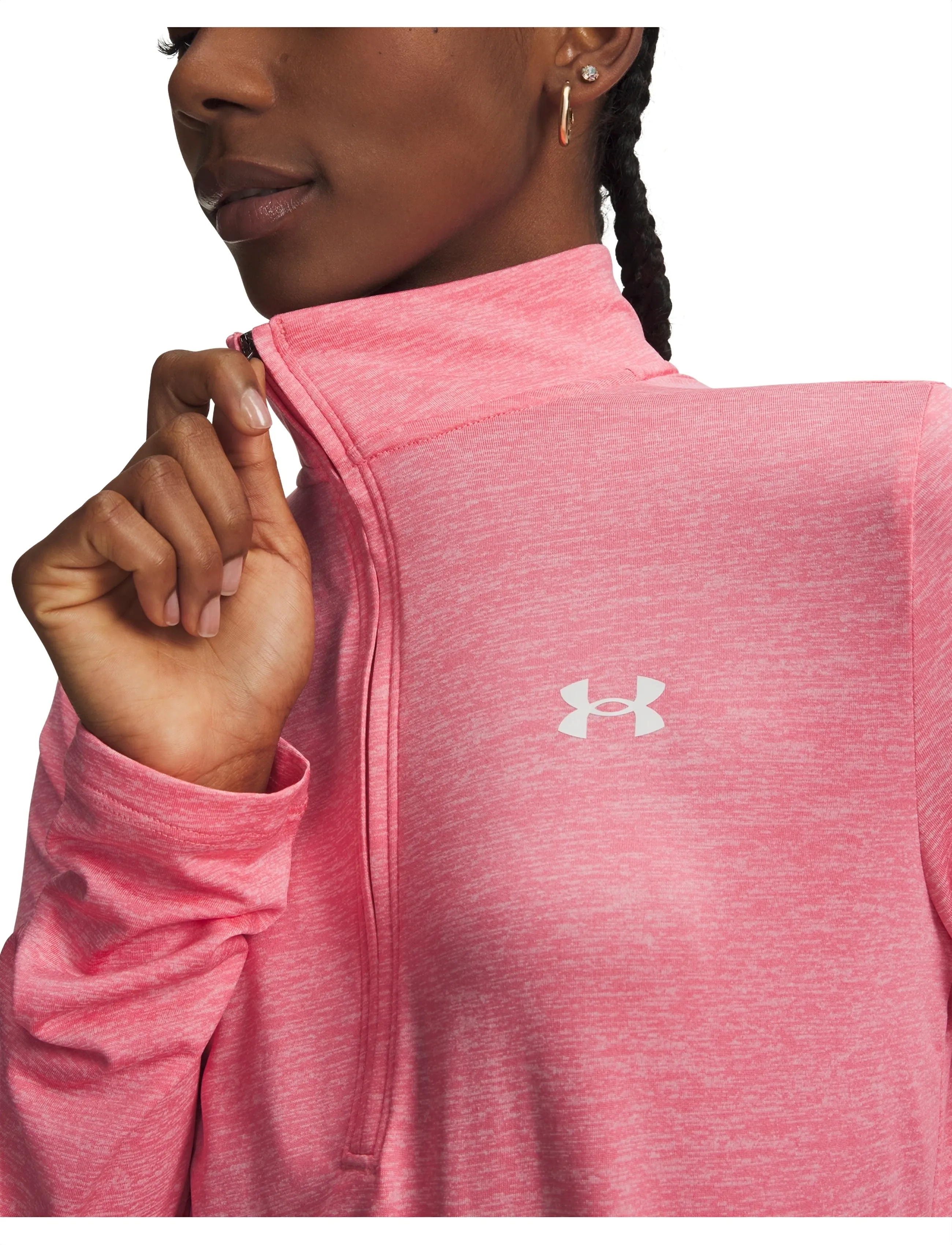 Under Armour - Tech 1/2 Zip- Twist - oberteile - bittersweet pink - 4