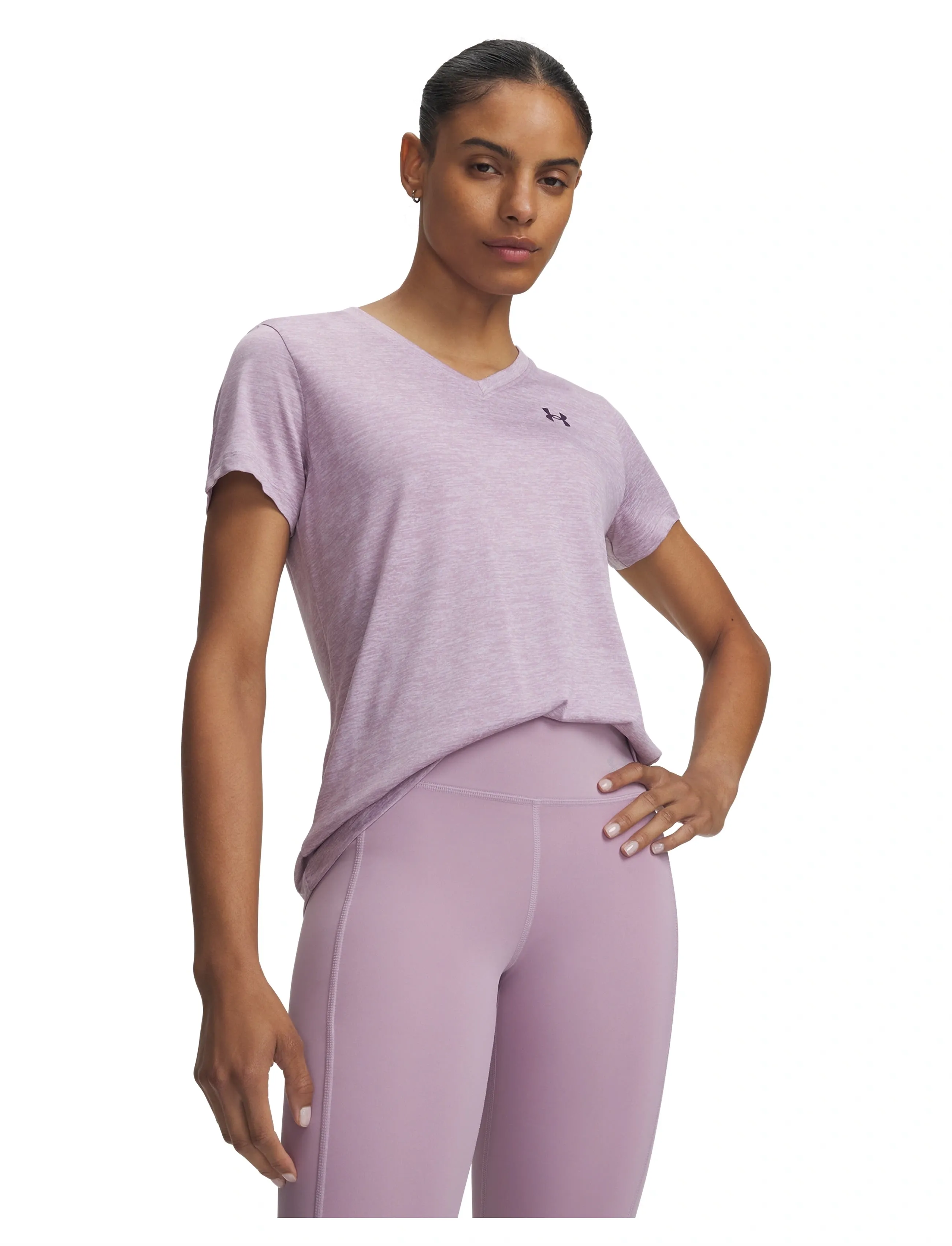 Under Armour - Tech SSV- Twist - t-shirts - mauve pink - 0