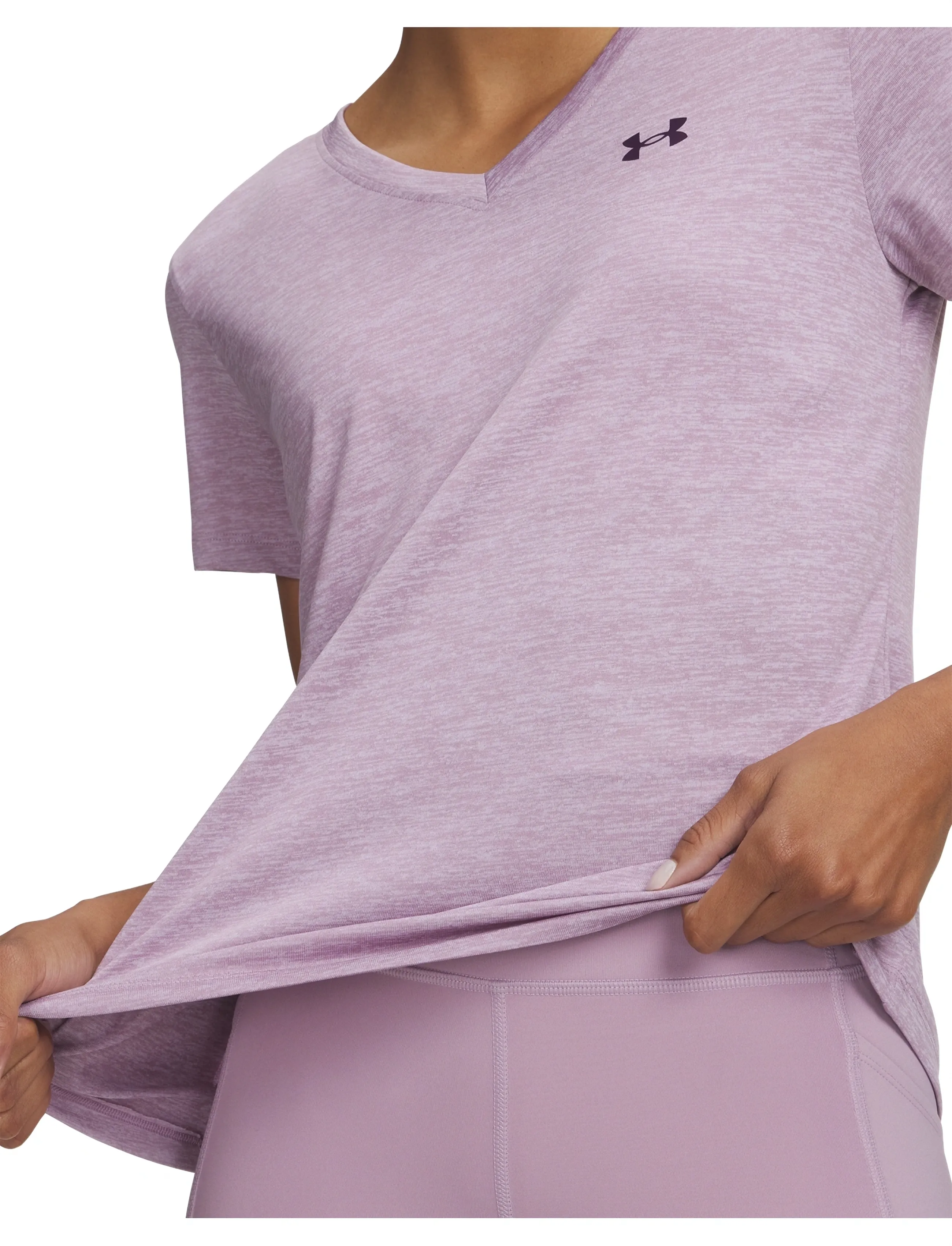 Under Armour - Tech SSV- Twist - t-shirts - mauve pink - 4