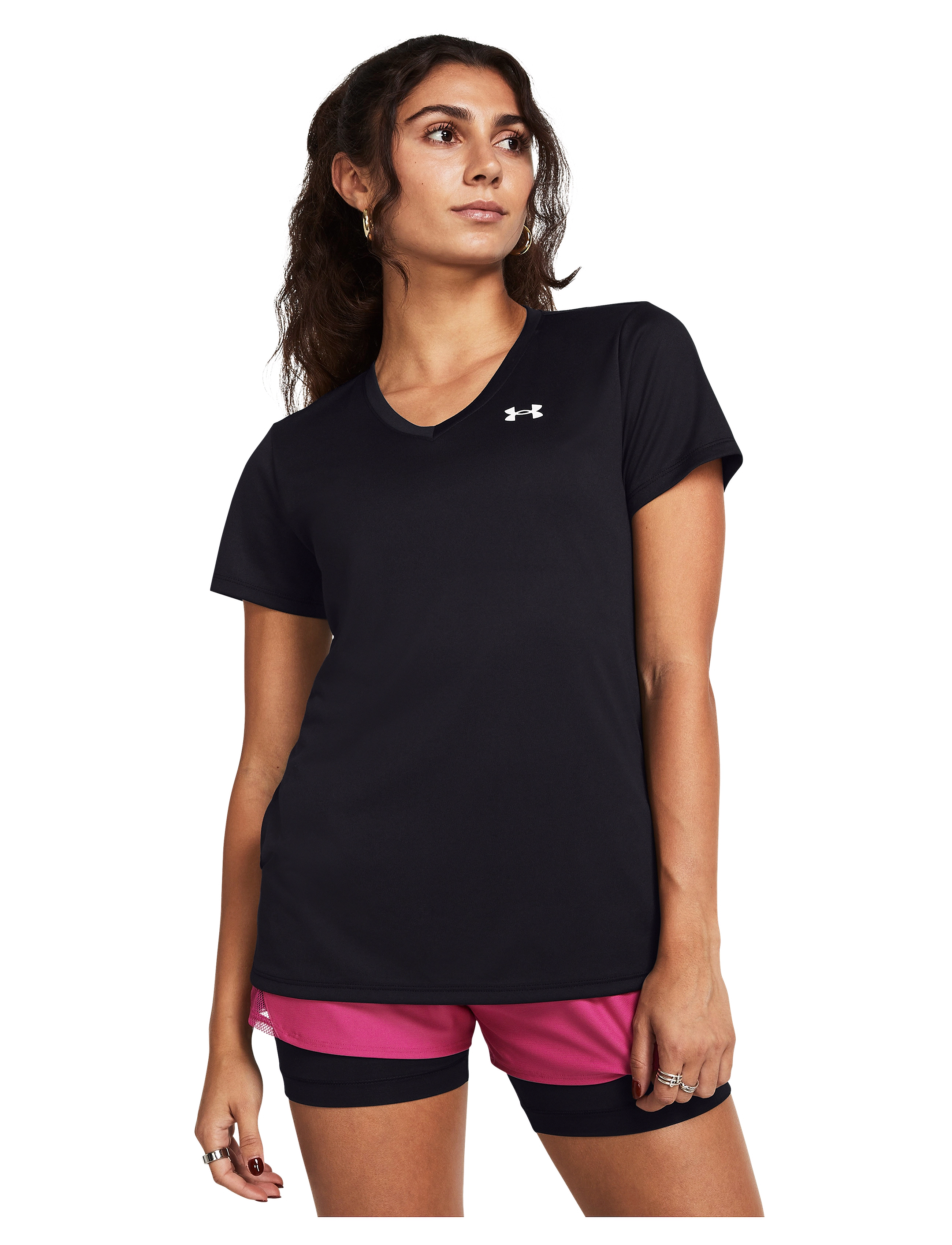 Under Armour Tech Ssv- Solid, XL, Black, T-Shirts & Toppe > Kortærmede, Dame
