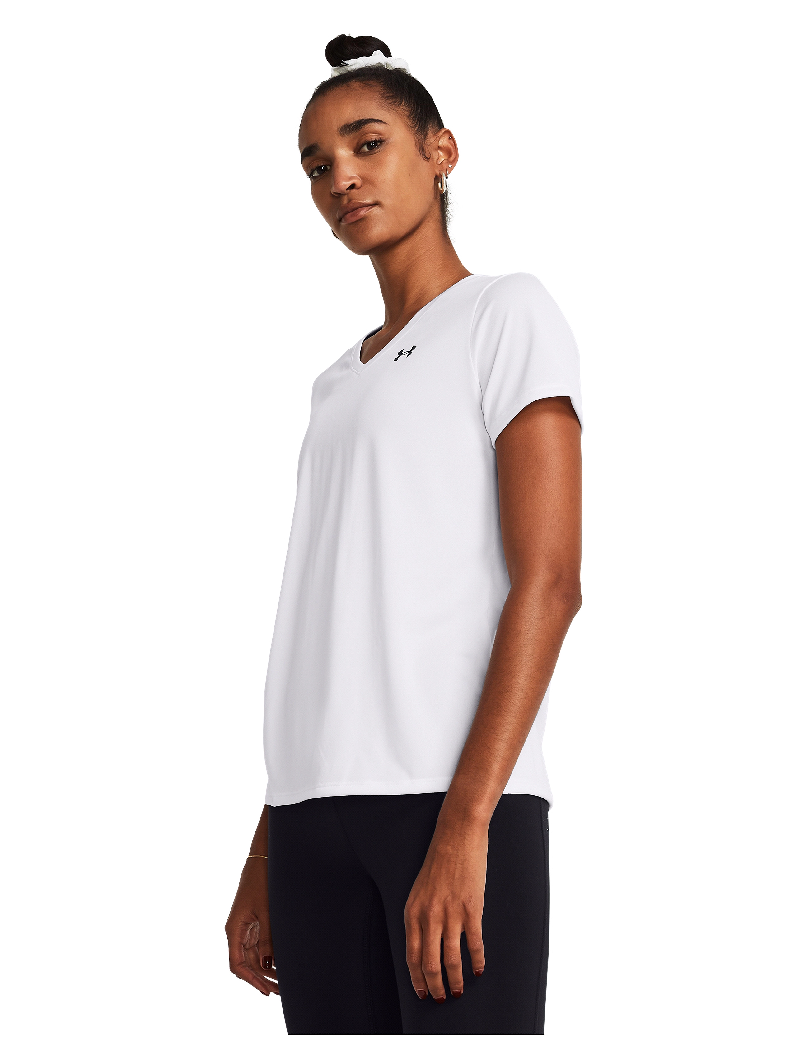 Under Armour Tech Ssv- Solid, Kvinder, V-Hals Tech T-Shirt, Hvid, Str: M