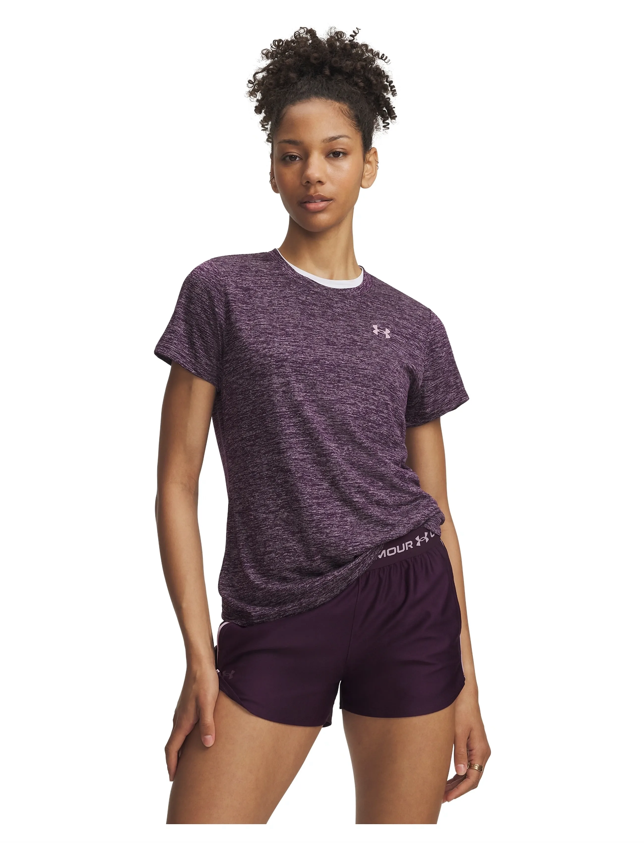 Under Armour - Tech SSC- Twist - t-shirts - purple echo - 0