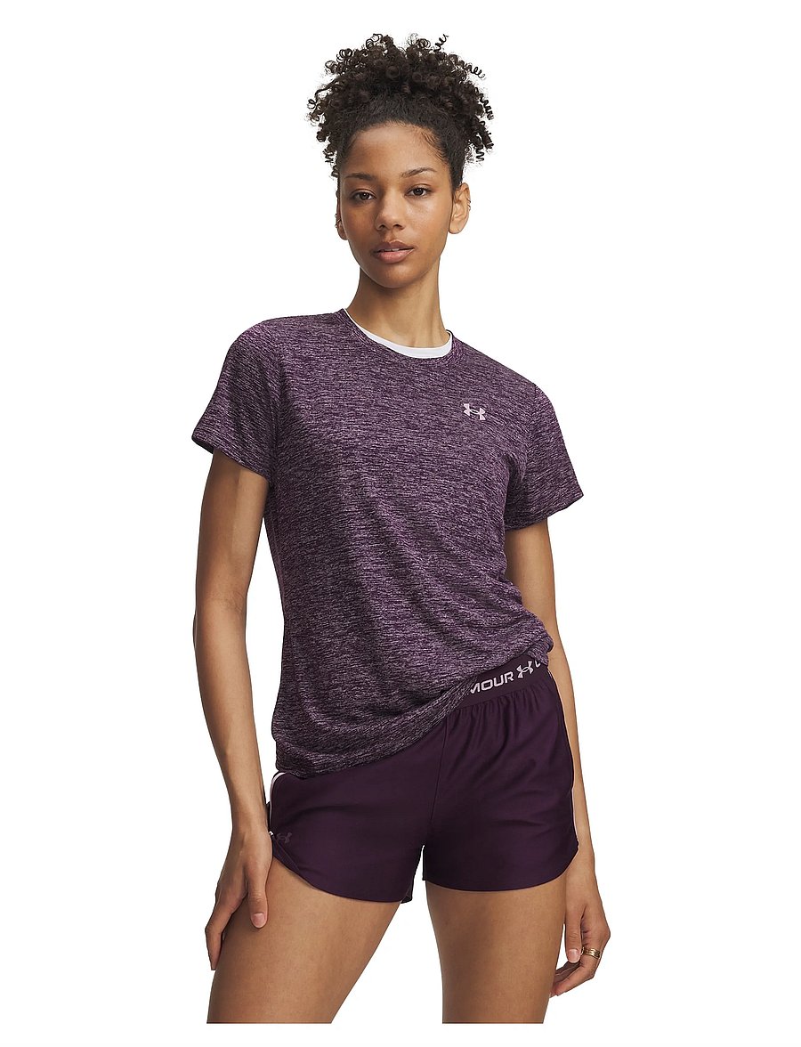 Under Armour - Tech SSC- Twist - t-shirts - purple echo - 0