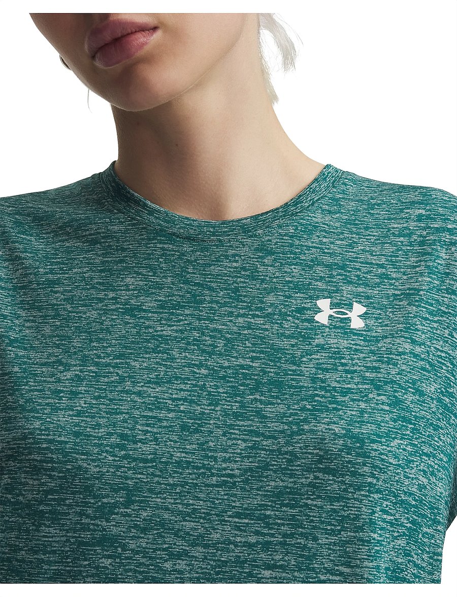 Under Armour - Tech SSC- Twist - t-shirts - rack green - 4