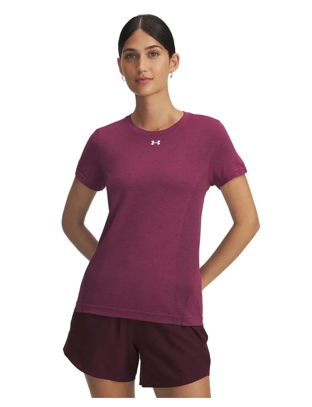 Under Armour - Vanish Seamless Loose SS - t-shirts - fuchsia dusk - 0