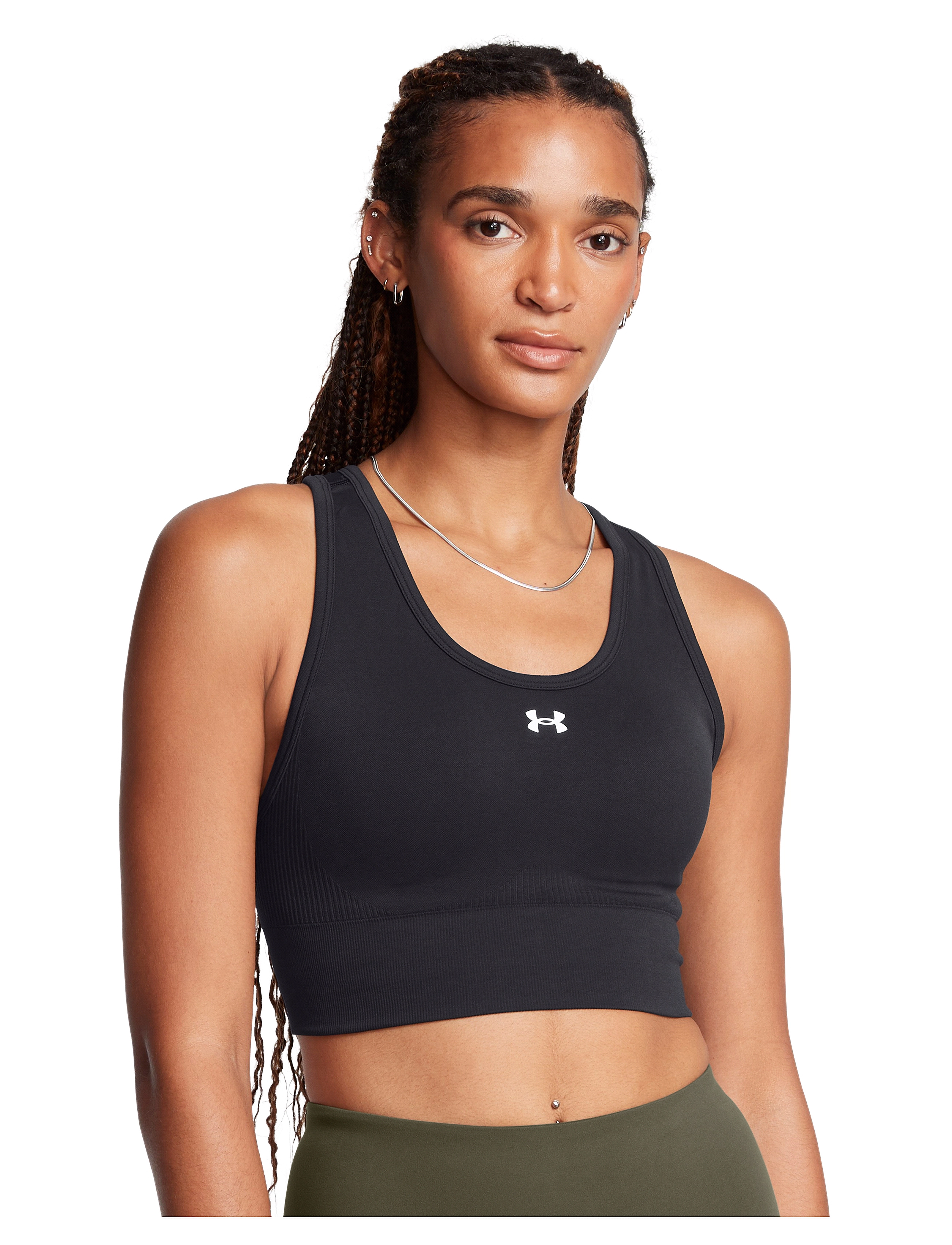 Under Armour Vanish Seamless Mid Bra, XS, Black, Sport Clothing > Sport Bras - All, Dame