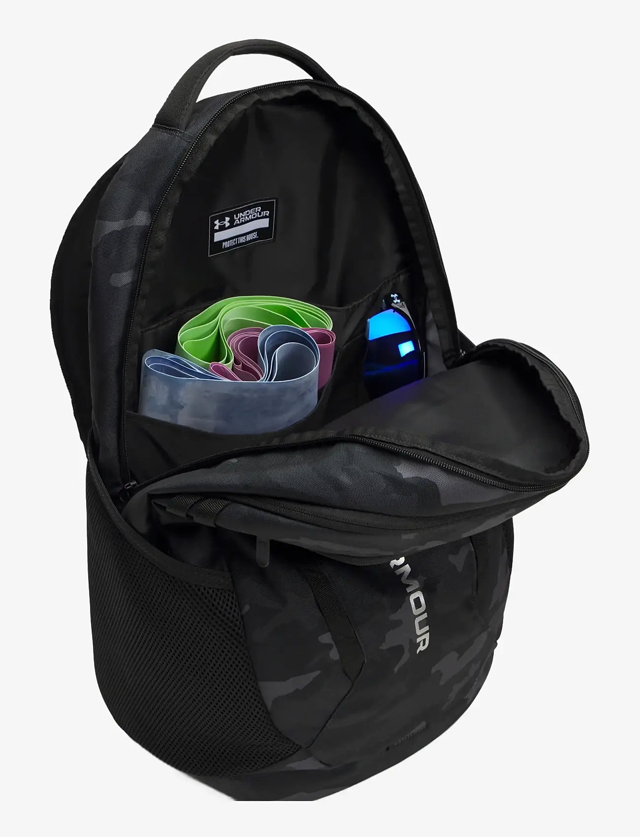 Under Armour - UA Hustle 6.0 Backpack - träningsväskor - black - 4