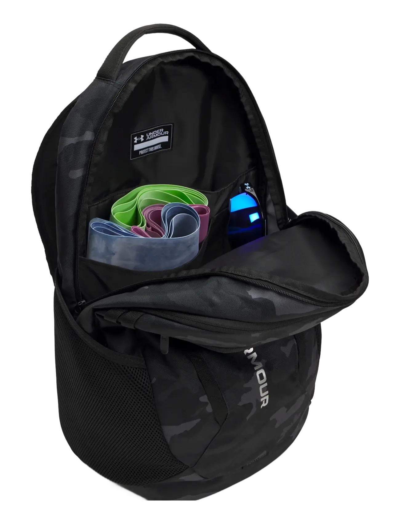 Under Armour - UA Hustle 6.0 Backpack - treenireput - black - 4