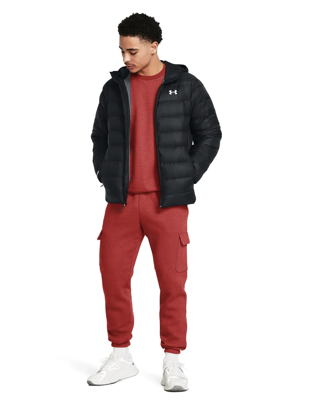 Under Armour - LEGEND DOWN HOODED JACKET - friluftsjakker - black - 4