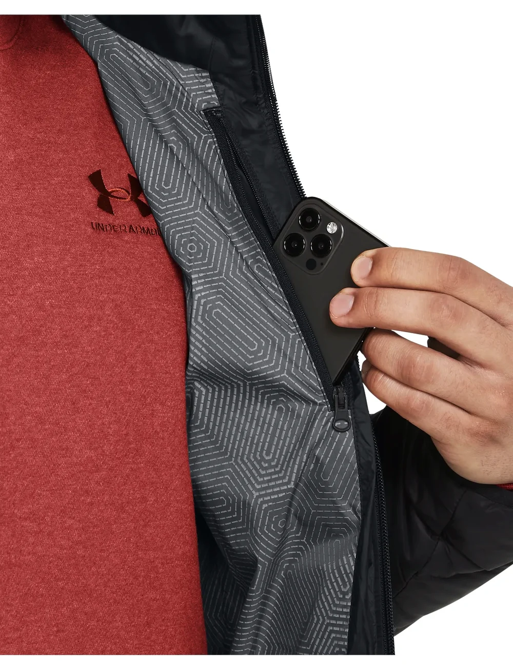 Under Armour - LEGEND DOWN HOODED JACKET - friluftsjakker - black - 5