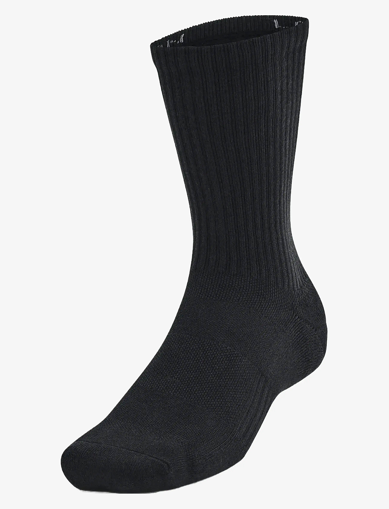 Under Armour - Unisex UA TC 3pk Crew - träningsstrumpor - black - 3