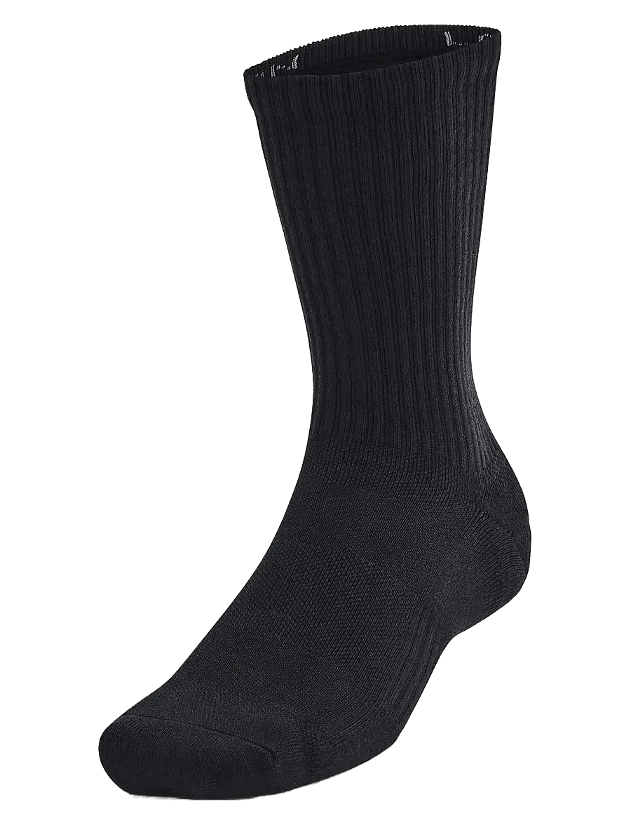 Under Armour - Unisex UA TC 3pk Crew - chaussettes de sport - black - 3