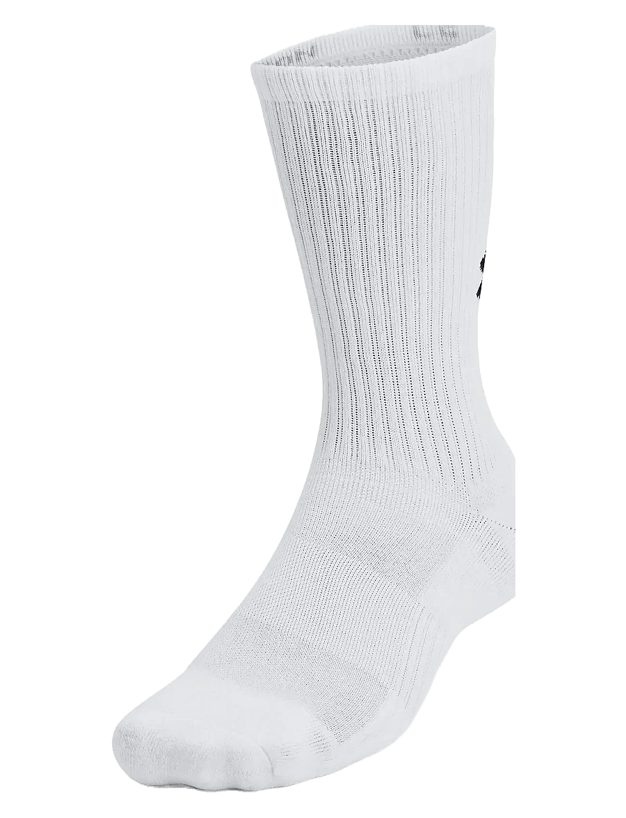 Under Armour - Unisex UA TC 3pk Crew - chaussettes de sport - white - 0